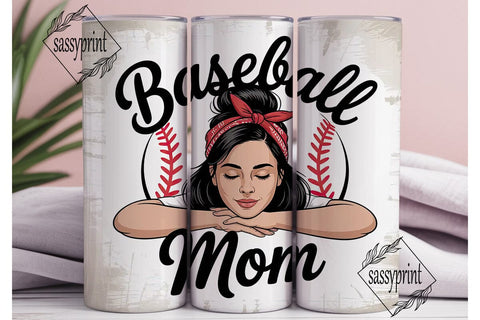 Baseball Mom 20oz Tumbler Wrap Sublimation sassyprint 