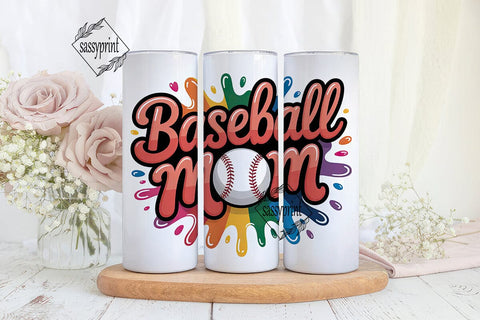 Baseball Mom 20oz Tumbler Wrap Sublimation sassyprint 