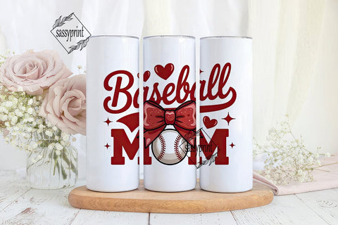 Baseball Mom 20oz Tumbler Wrap Sublimation sassyprint 
