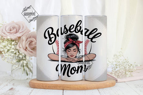 Baseball Mom 20oz Tumbler Wrap Sublimation sassyprint 