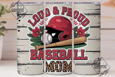 Baseball Mom 20oz Tumbler Wrap Sublimation sassyprint 