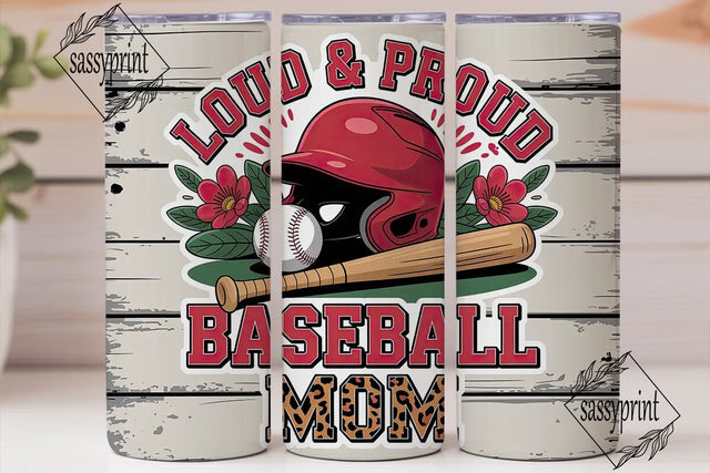 Baseball Mom 20oz Tumbler Wrap Sublimation sassyprint 