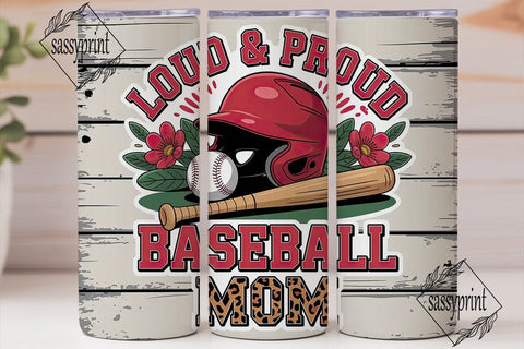 Baseball Mom 20oz Tumbler Wrap Sublimation sassyprint 