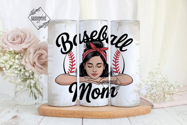 Baseball Mom 20oz Tumbler Wrap Sublimation sassyprint 