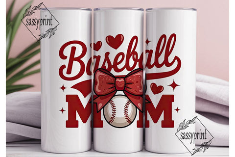 Baseball Mom 20oz Tumbler Wrap Sublimation sassyprint 