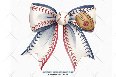 Baseball Mom Coquette Bow Clipart, baseball mom bow, coquette bow clipart, sports team bow, baseball cheer design, digital bow design, mom life bow, team spirit art Sublimation FloridPrintables 