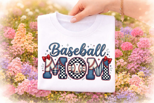 Baseball Mom Coquette Bow PNG Sublimation designmaster24 