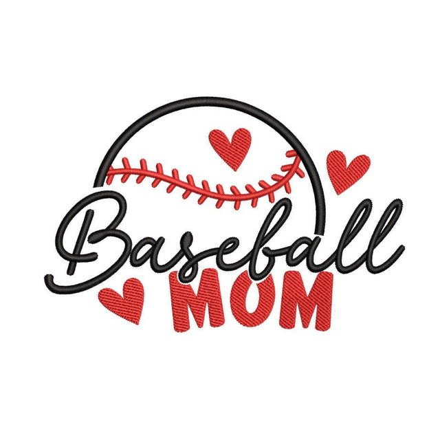 Baseball Mom Embroidery Design, Sports Mom Embroidery Design, 3 sizes, Instant Download Embroidery/Applique DESIGNS Nino Nadaraia 