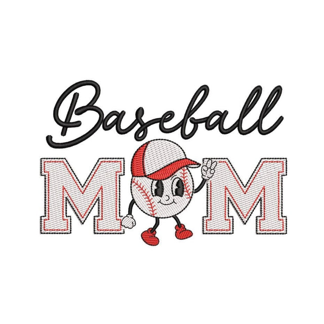 Baseball Mom Embroidery Design, Sports Mom Embroidery Design, 3 sizes, Instant Download Embroidery/Applique DESIGNS Nino Nadaraia 