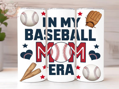 Baseball Mom Era 20oz Tumbler Png, Straight & Tapered Tumbler Png, Baseball Tumbler Png, Digital Download PNG Sublimation Lara' s Designs 