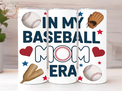 Baseball Mom Era 20oz Tumbler Png, Straight & Tapered Tumbler Png, Baseball Tumbler Png, Digital Download PNG Sublimation Lara' s Designs 