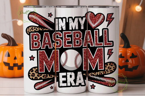 Baseball Mom Era 20oz Tumbler Wrap Sublimation PixelChick 