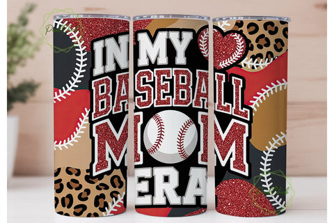 Baseball Mom Era 20oz Tumbler Wrap Sublimation PixelChick 