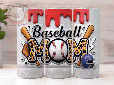 Baseball Mom Inflated Sports Tumbler, Inflated Baseball Cup, 20oz Sports Mom Wrap, Softball Mom Sublimation PNG, Game Day Mom Tumbler, Cute Baseball Lover Cup, Trendy Sports Mom Sublimation Lara' s Designs 