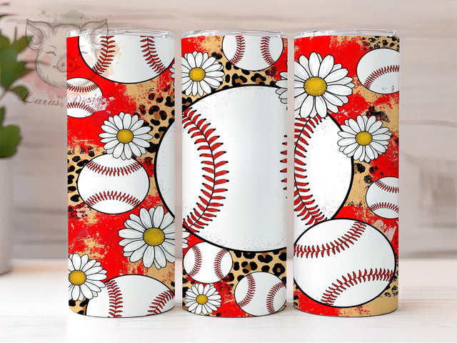 Baseball Mom Leopard Game Day Tumbler, Leopard Print Tumbler, Sports Mom Tumbler, 20oz Sublimation Wrap, Baseball Mom Design, Animal Print Tumbler, Game Day Tumbler Wrap Sublimation Lara' s Designs 