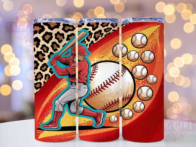 Baseball Mom Leopard Game Day Tumbler, Leopard Print Tumbler, Sports Mom Tumbler Design, 20oz Sublimation Wrap, Baseball Mom Tumbler, Animal Print Tumbler Wrap, Game Day Tumbler Design Sublimation SvggirlplusArt 