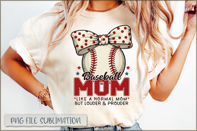Baseball mom like a normal mom but louder & prouder Sublimation Sublimation Shetara Begum 