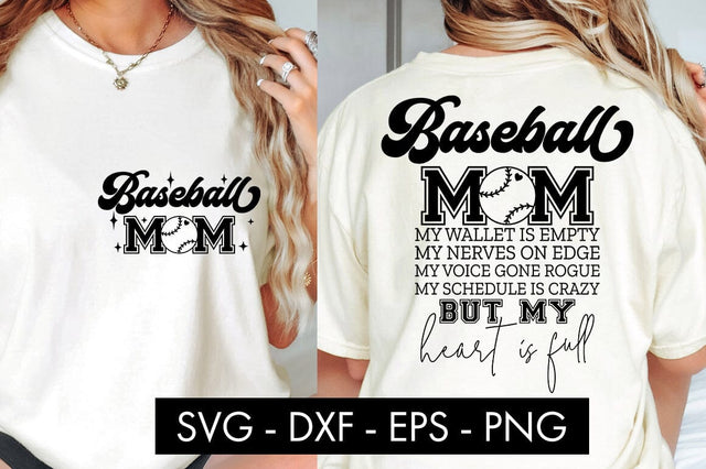 Baseball Mom My Wallet Is Empty SVG Cut File PNG SVG Freeling Design House 