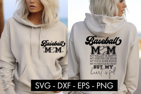 Baseball Mom My Wallet Is Empty SVG Cut File PNG SVG Freeling Design House 
