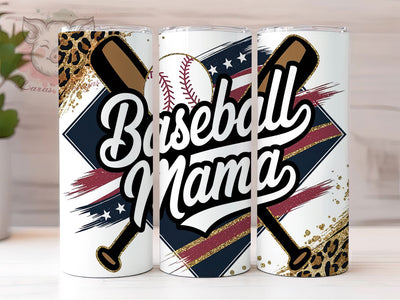 Baseball Mom Patriotic Tumbler Wrap, American Flag Baseball Design, 20oz Skinny Tumbler Wrap, Sports Mom Sublimation Art, Independence Day Baseball Gift, USA Baseball Mom Wrap Sublimation Lara' s Designs 