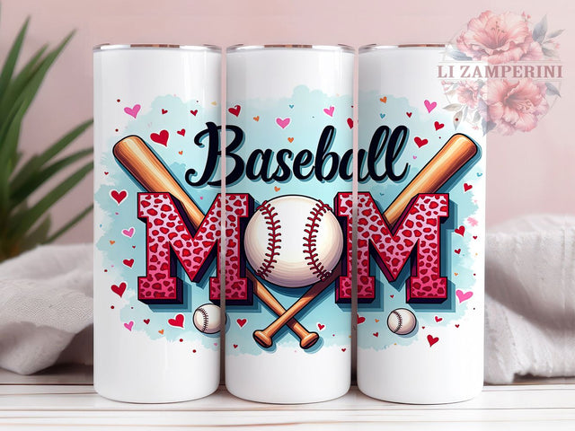 Baseball Mom Sports 20oz Game Day Tumbler Wrap, Baseball Sublimation Design, Inflated Text Tumbler, Athletic Mom Mug, Game Day Tumbler Sublimation Li Zamperini 