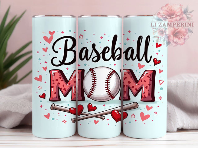 Baseball Mom Sports 20oz Game Day Tumbler Wrap, Baseball Sublimation Design, Inflated Text Tumbler, Athletic Mom Mug, Game Day Tumbler Sublimation Li Zamperini 
