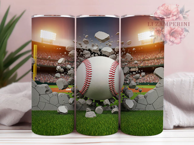 Baseball Mom Sports Fan Tumbler, Sports Design, Ball Player Art, Athletic Tumbler, Baseball Mom Gift, Sports Fan Wrap, Baseball Team Design Sublimation Li Zamperini 
