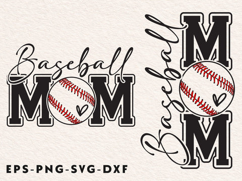 Baseball Mom SVG Baseball Mom PNG Baseball Mom Shirt Design SVG DesignDestine 