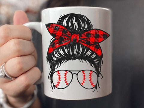 Baseball Mom Svg, Softball Mom Svg, Mom Life Svg, Messy Bun Svg, Messy Bun Hair Svg SVG DesignDestine 