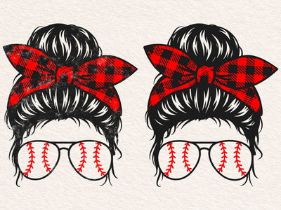 Baseball Mom Svg, Softball Mom Svg, Mom Life Svg, Messy Bun Svg, Messy Bun Hair Svg SVG DesignDestine 