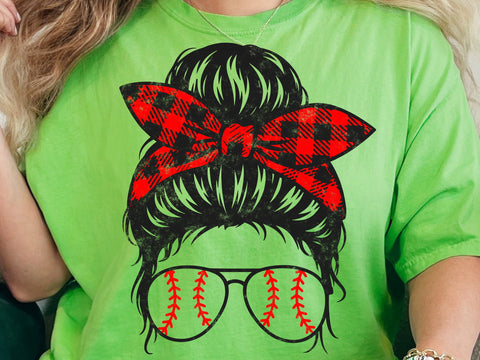 Baseball Mom Svg, Softball Mom Svg, Mom Life Svg, Messy Bun Svg, Messy Bun Hair Svg SVG DesignDestine 