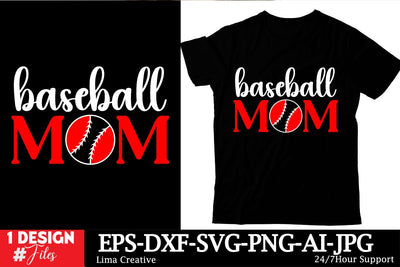 Baseball Mom T-shirt Design SVG Insomnia Std 