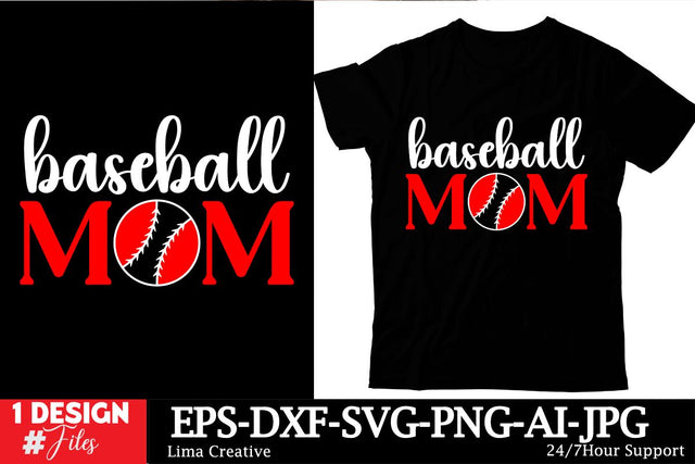 Baseball Mom T-shirt Design SVG Insomnia Std 