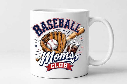 Baseball Moms Club PNG | Baseball Mom Sublimation Digital Download SVG BillahCrafts 