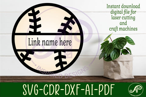 Baseball name wall art sign, SVG personalized SVG APInspireddesigns 
