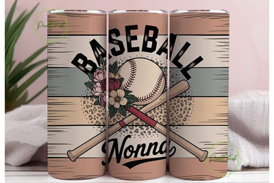 Baseball Nonna 20oz Tumbler Wrap Sublimation PixelChick 