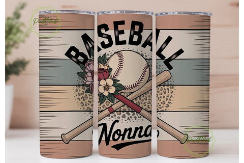 Baseball Nonna 20oz Tumbler Wrap Sublimation PixelChick 