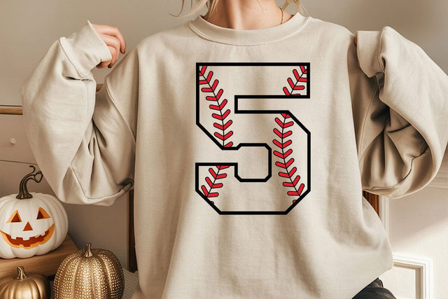 Baseball Number Five Svg, Fifth Birthday Svg, Baseball Five Png, Baseball Mom, Jersey Number. Cut File Cricut, Silhouette, Vector SVG DesignDestine 