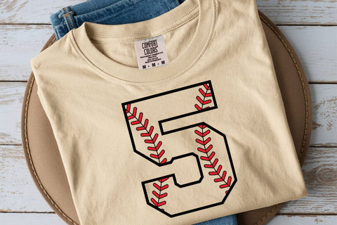 Baseball Number Five Svg, Fifth Birthday Svg, Baseball Five Png, Baseball Mom, Jersey Number. Cut File Cricut, Silhouette, Vector SVG DesignDestine 