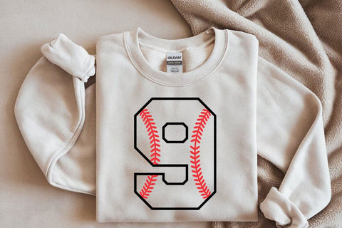 Baseball Number Nine Svg, Ninth Birthday Svg, Baseball Nine Png, Baseball Mom, Jersey Number SVG DesignDestine 