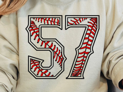 Baseball Numbers, Baseball png, Baseball Stitch, Baseball font png, Baseball Themed Numbers, Numbers that look like baseballs SVG DesignDestine 