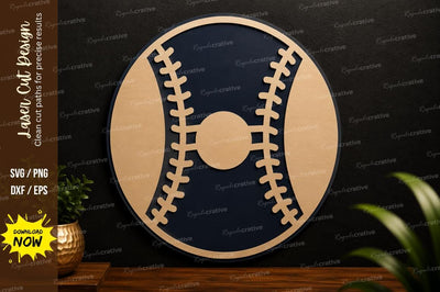 Baseball Ornament Laser Cut SVG Design SVG Regulrcrative 