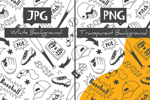 Baseball Seamless Pattern Paper Background Digital Pattern Rin Green 