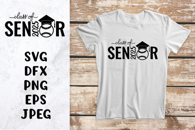 Baseball senior 2025 SVG. Graduation shirt design SVG LaBelezoka 
