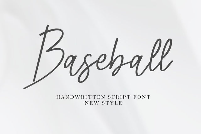 Baseball - Signature Script Font Font Masyafi Studio 