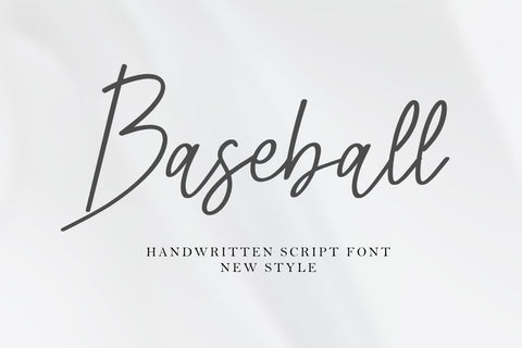 Baseball - Signature Script Font Font Masyafi Studio 