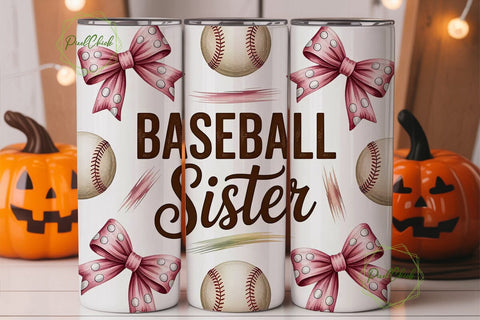 Baseball Sister 20oz Tumbler Wrap Sublimation PixelChick 