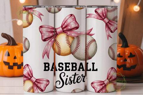 Baseball Sister 20oz Tumbler Wrap Sublimation PixelChick 