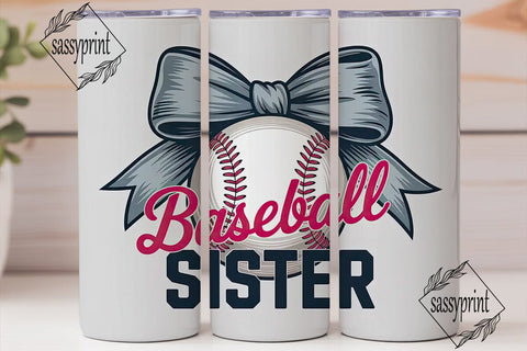 Baseball Sister 20oz Tumbler Wrap Sublimation sassyprint 
