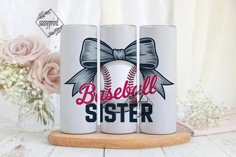 Baseball Sister 20oz Tumbler Wrap Sublimation sassyprint 